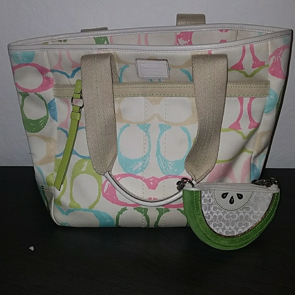 Coach purse and coin wallet